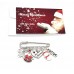 My First Christmas 2022 Nappy Safety Pin Keepsake Charms with Santa Snowman and Gloves